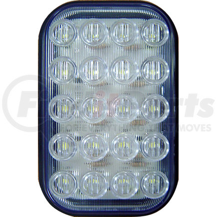 Peterson Lighting 850HC-1 850C Great White&reg; Rectangular Back-Up Light - Horizontal, 12" Leads