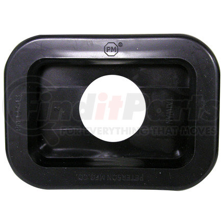 PETERSON LIGHTING B127-18 - 127-18 flush mount grommets - black grommet | grommet, square, flush mount, 4.125"x3"