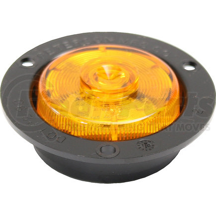 Peterson Lighting M165FA-MV 165 Series Piranha&reg; LED 2" Clearance and Side Marker Light - Amber, Flange Mount, Multi-Volt