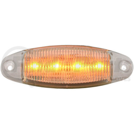 Peterson Lighting M178CA-BT2 178C LED Clear Lens Oval Clearance/Marker Light - Amber with Clear Lens, .180 Bullets