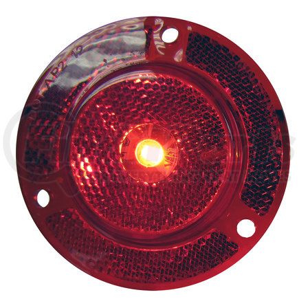 Peterson Lighting M189FR-CLP 189 2-1/2" LED Clearance/Side Marker with Reflex - Red with Reflex, Flange, Built-in Clip