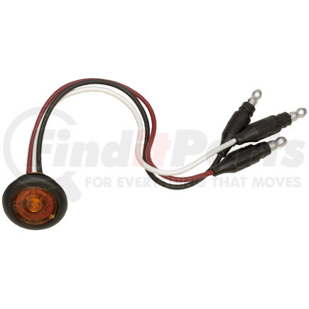 Peterson Lighting M271A 271 3/4" Clearance/Side Marker with Aux. Function - Amber with Stripped Wires