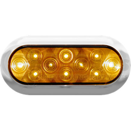 Peterson Lighting M423A-4 LED Turn Signal, Surface Mount, Oval, Auxiliary, 7.50"X3.25", Multi-volt, amber, bulk pack