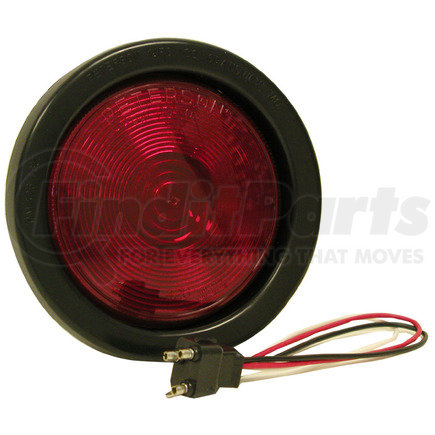 Peterson Lighting M426KR 4" Long Life Round Incandescent Red Stop/Turn/Tail Light Kit, with Black Grommet, PL3 Connector, Bulk Pack