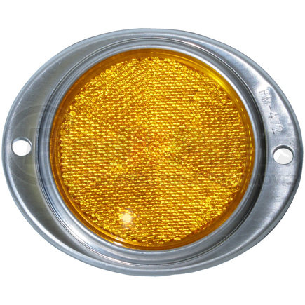 PETERSON LIGHTING B472A - 472 aluminum oval reflector - amber | reflector, aluminum, oval, 3"