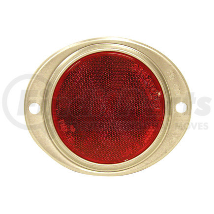 PETERSON LIGHTING B472R - 472 aluminum oval reflector - red | reflector, aluminum, oval, 3"
