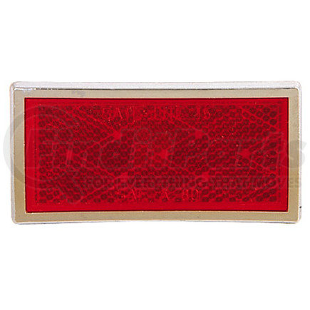 Peterson Lighting B484R 484 Rectangular Quick-Mount Reflectors - Red, Chrome