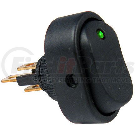 Peterson Lighting PMV5587PT 5587 Green LED On-Off Oblong Rocker Switch - Green LED On-Off Oblong Rocker Switch