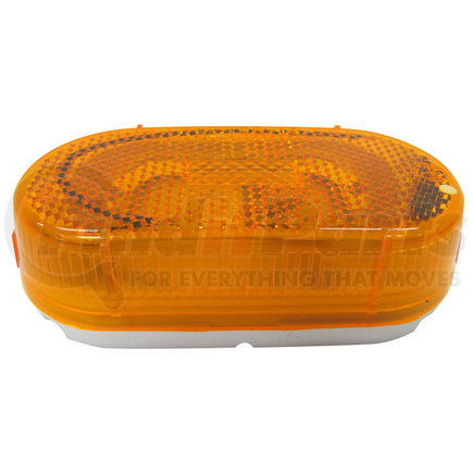 Peterson Lighting V108WA 4.07" x 2.04" Oblong Incandescent Clearance/Marker Light, Amber Lens, with Reflex, Viz Pack