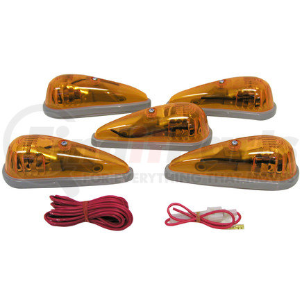 PETERSON LIGHTING V118KA - 118 ford cab marker light - 5 light amber kit | incandescent cab marker p2, 5-light kit, 5.5"x2.125