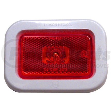 PETERSON LIGHTING V127KR - 127 rectangular clearance and side marker light - red kit | incandescent marker/clearance, p2, rectangular, kit, oe knapheide replacement