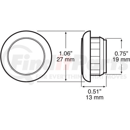 Peterson Lighting V171A 171 Series Piranha&reg; LED Clearance/Side Marker Light - Amber