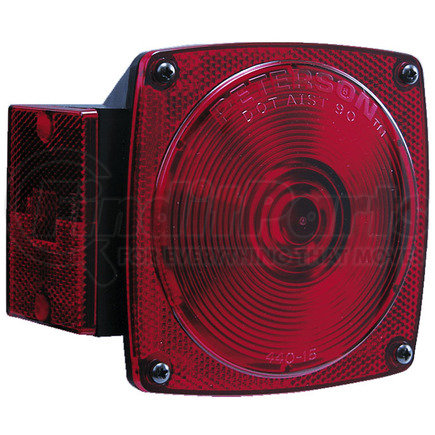 Peterson Lighting V440 4.5" x 4.75" Incandescent Thin Line Combination Light, Red Lens, without License Light, Viz Pack