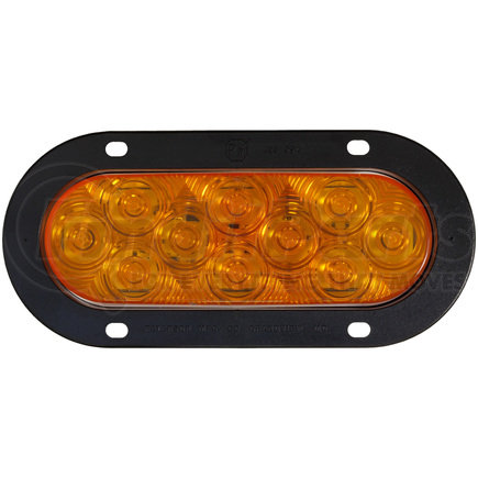 Peterson Lighting M822A-10 821A-10/822A-10 LumenX® LED Oval Front and Rear Turn Signal - Flange Mount