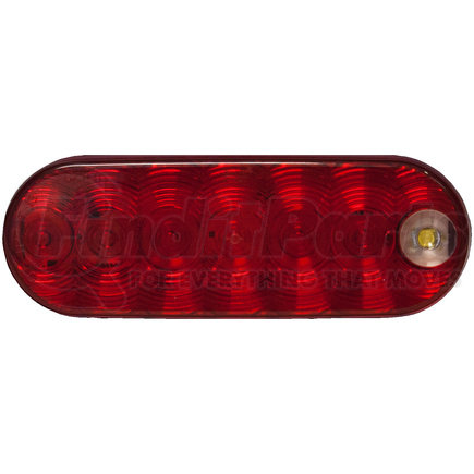 Peterson Lighting M880-PL3 880-7/881-7 LumenX® Oval LED Combo Stop/Turn/Tail and Back-Up Light - Red Grommet Mount with Plug