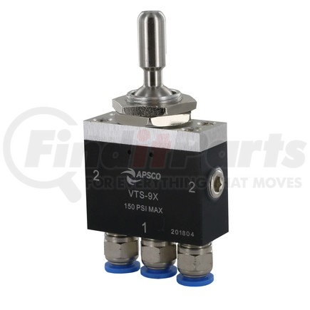 APSCO VTS-9X - toggle valve, 3 positions (m/n/m) | air brake toggle control valve