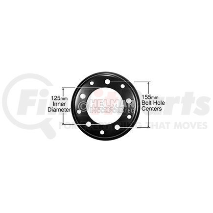 The Universal Group R600-4 STEEL RIM ASS'Y