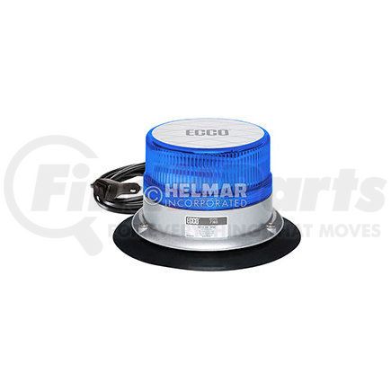 ECCO 7160B-VM 7160 Series Reflex Beacon Light - Blue Lens, Vacuum Mount, 12-24 Volt