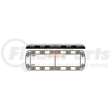 ECCO 12-20001-E LIGHTBAR 48" LED 12-24VDC (AMB