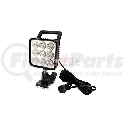 ECCO EW2450-MG Work Light - 9 LED, Spot Beam, Square, Magnet Mount, White, 12-24 Volt