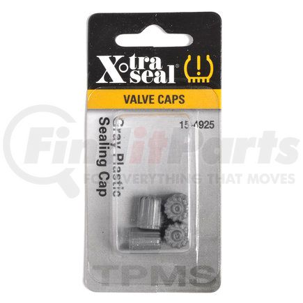 X-Tra Seal 15-4925 Gray TPMS Plastic Valve Cap with Grommet Seal (TPMS Safe)