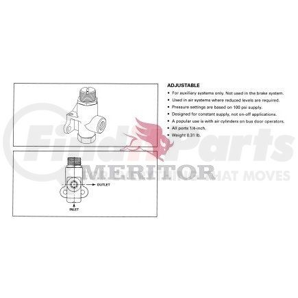 WABCO RKN31060 Air Brake Relay Valve