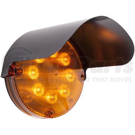 Optronics A94VB Black steel visor for 7" round lights