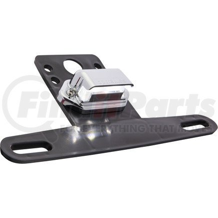 Optronics LPLB31CPG 2-LED mini surface mount license light on black license plate bracket