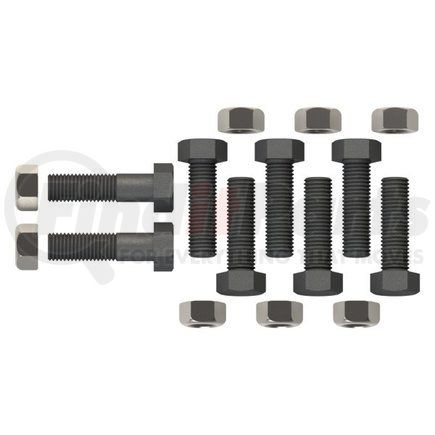 Premier 502 Bolt Kit, Grade 8 (for use with 100-3, 360, 370, 780, 2300 Couplings) - Bolts (4) 2 1/2 in. (2) 2 3/4 in., Locknuts (6)
