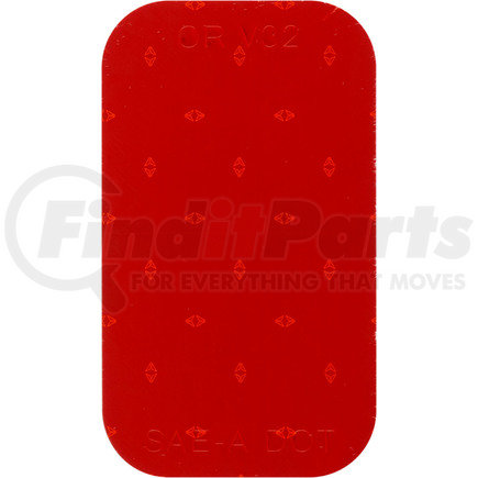 Optronics RT10RB Red 3.5" x 2" self-adhesive reflector