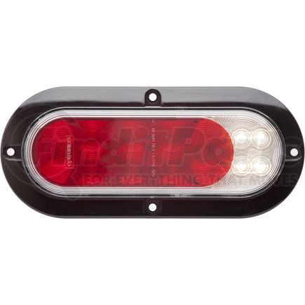 Optronics STL211XRFHB Brake / Tail / Turn Signal Light - 6-In Surface Mount Light With Red And Clear Lens