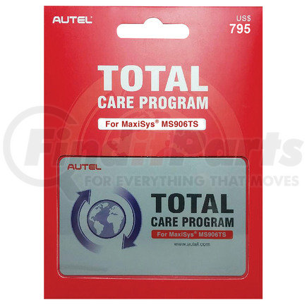 Autel MS906TS1YRUP MaxiSYS MDS906TS One Year Total Care Program (TCP) Subscription & Warranty Card