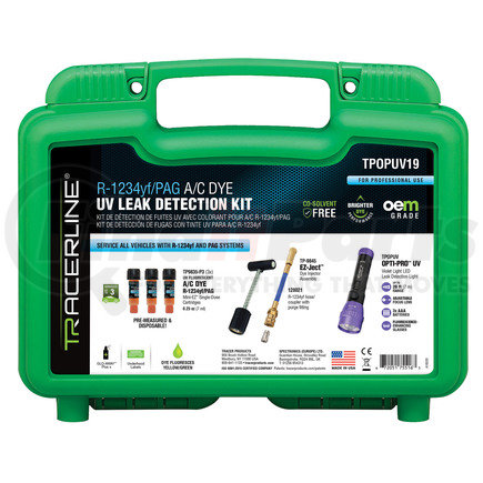 Tracerline TPOPUV19 R1234yf/PAG A/C Dye UV Leak Detection Kit