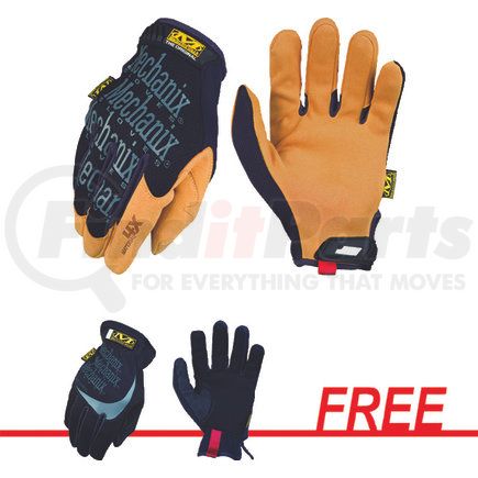 MECHANIX WEAR M2P-08-010 Material4X Original® Gloves, Black, Large with FREE FastFit® Elastic Cuff Gloves, Black, Large