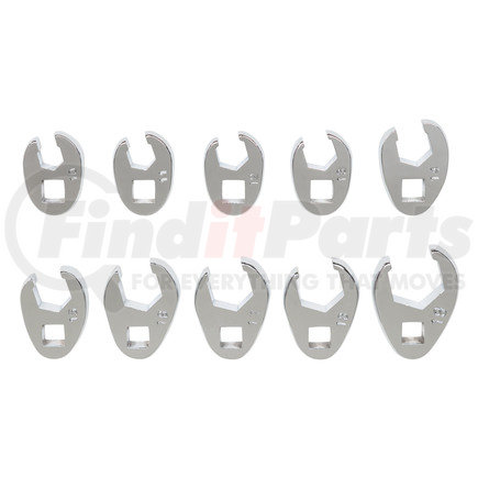 Platinum 99320 10 Pc. 3/8" Dr. Metric Flare Nut Crowfoot Wrench Set