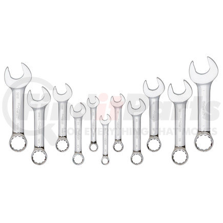 Platinum 99505 11 Pc. SAE Stubby Full Polished Combination Wrench Set