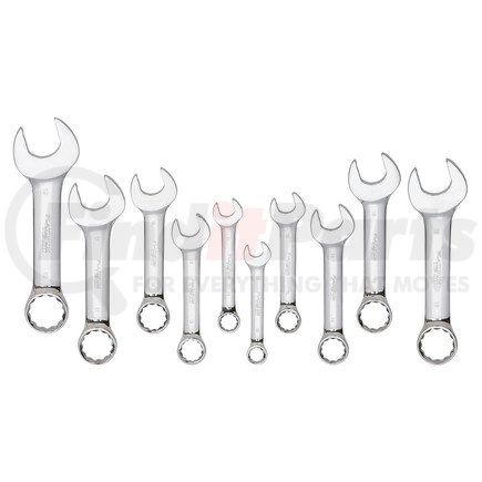 Platinum 99525 10 Pc. Metric Stubby Full Polished Combination Wrench Set