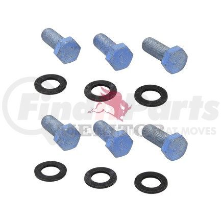 Meritor KIT225225 Caliper Bolt Kit - EX225L, 6 Bolts & 6 Washers, 55mm Length (Meritor)