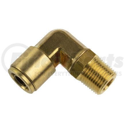 World American WA01-5823 Air Brake Air Line Elbow - Brass, 1/2" Tube Dia.-3/8" Pipe Thread, Male, Push-In