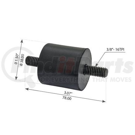 World American WA03-3010 Leaf Spring Insulator - 3.07" Length, 1.50" Body Diameter, 0.375" X 16 TPI Thread