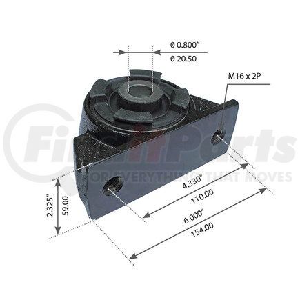 World American WA03-5253 Engine Mount - on Truck Cab