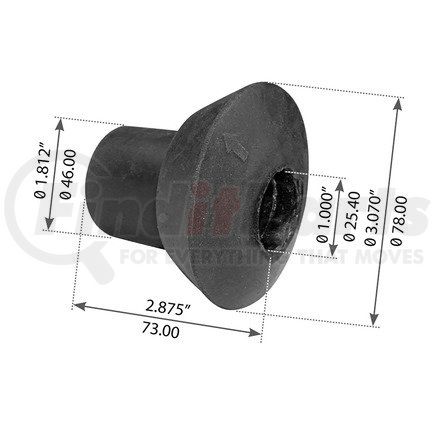 World American WA04-3018 Suspension Thrust Arm Bushing - Type 3, 1.812" Small End OD, 3.070" Large End OD