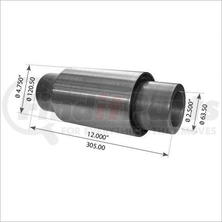 World American WA04-3110 Suspension Equalizer Beam Center Bushing - 12.000" Length, Welded Plug