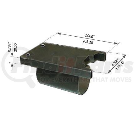 World American WA04-3145 Leaf Spring Insulator - Rear, 3.550" Length, 4.507" Width, 1.040" Height