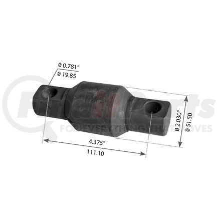 World American WA04-3173 Suspension Thrust Arm Bushing - Type 1, 4.375" C to C Length, 2.030" Body Diameter