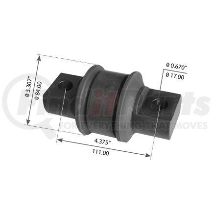 World American WA04-3178 Suspension Thrust Arm Bushing - Type 1, 4.375" C to C Length, 3.307" Body Diameter