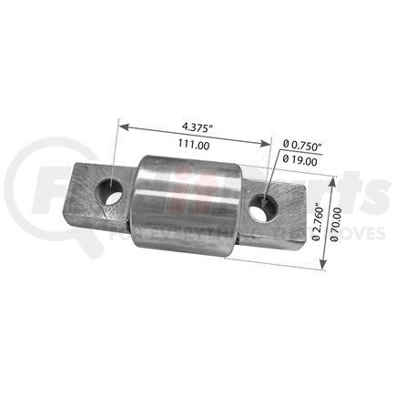 World American WA04-3189 Suspension Thrust Arm Bushing - Type 1, 4.375" C to C Length, 2.760" Body Diameter