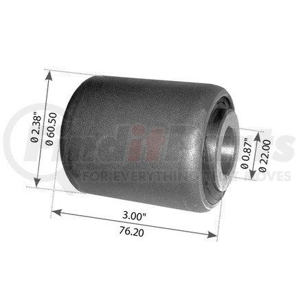 World American WA04-3324 Suspension Equalizer Beam Center Bushing - 3.000" Length, 2.375" Body Diameter