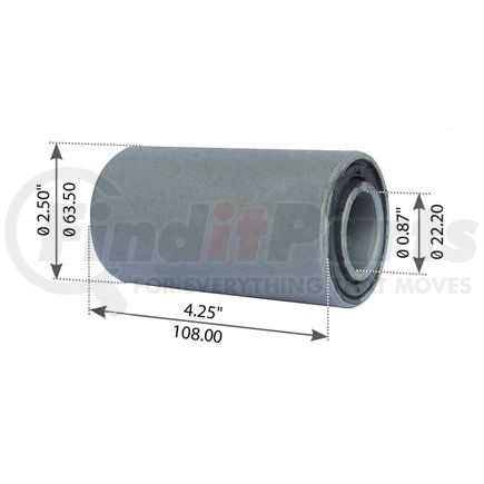 World American WA04-6909 Suspension Equalizer Beam Center Bushing - 4.25" Length, 2.500" Body Diameter