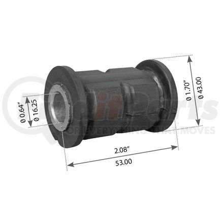 World American WA04-6912 Suspension Thrust Arm Bushing - Type 2, 2.080" Length, 0.640" ID, 1.700" OD